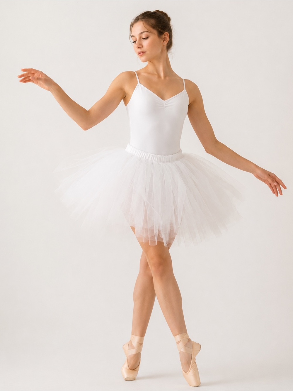 White Tulle Ballet Tutu - Women